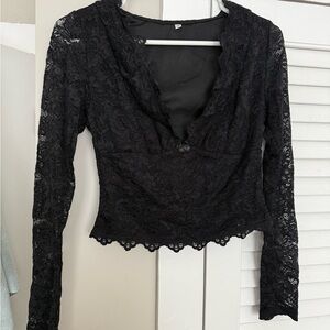 Black lace top